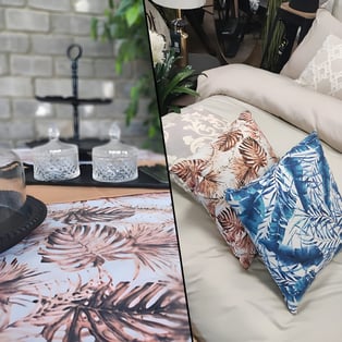 מארז כריות נוי עם מפה תואמת לסלון