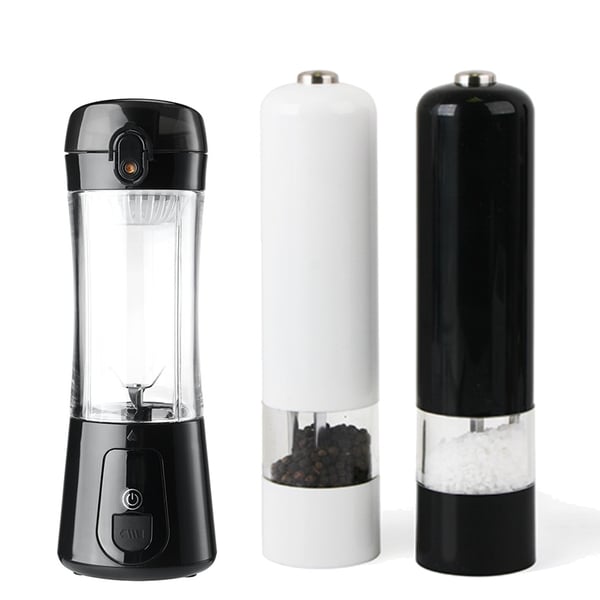 שייקר נייד נטען עם מטחנות תבלינים חשמליות