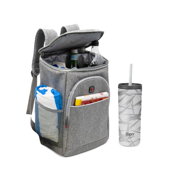 Elegant Picnic Set: Large SWISS Cooler + Jager Thermal Mug