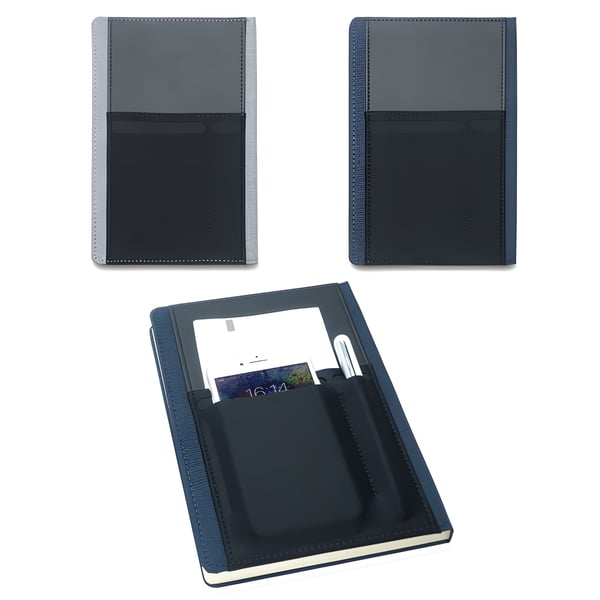 A5 Fabric Notebook with Front Storage Pocket