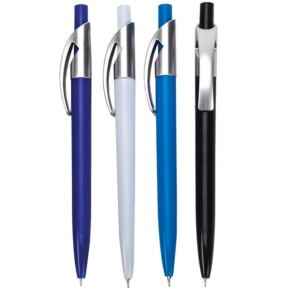 Premium Gel Pen with Silver Clip - Louise Silver