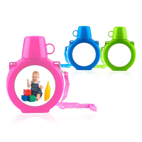 בקבוק שתייה לילדים קנטין עם כוס ורצועת נשיאה