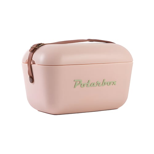 צידנית רטרו Polarbox עם רצועת עור - 12 ליטר