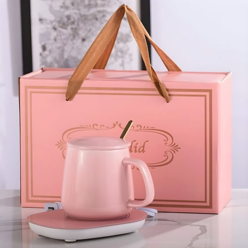 פלטת חימום USB עם כוס פורצלן מפנקת