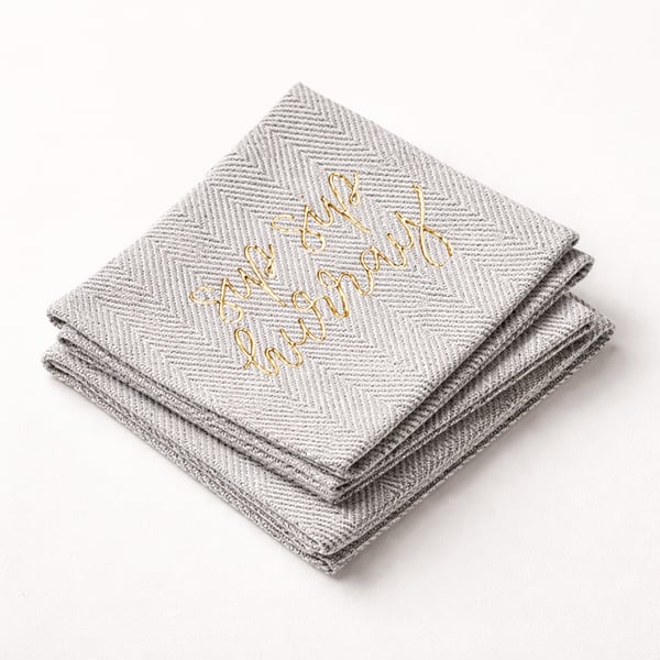 Napkins with colorful printing in a variety of sizes