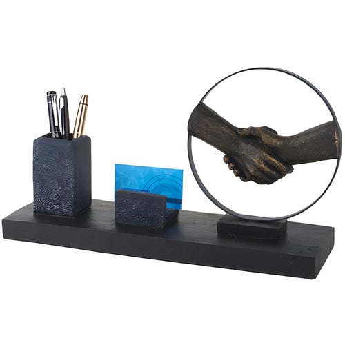 Artistic Desk Sculpture 'Hand in Hand' by GRACIA GALLERY