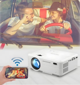 מקרן וידאו עוצמתי 3500 לומנס עם מראת מסך WiFi עד 120 אינץ'