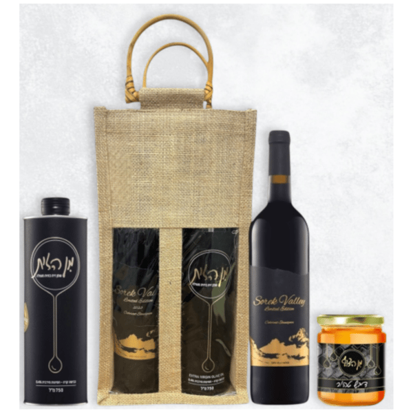 תיק יוטה בקבוקים