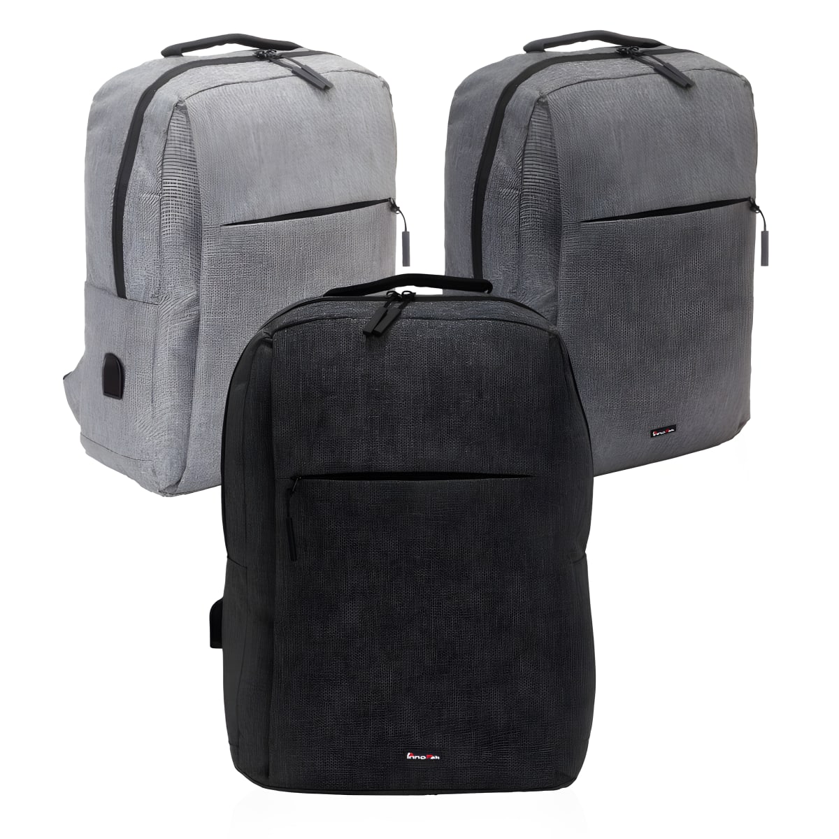 תיק גב למחשב נייד עם אפשרות הטענה USB - דגם לונדון