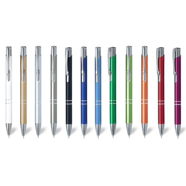 עט ג'ל מעוצב קורסיקה עם אביזרי מתכת וגריפ ראבר