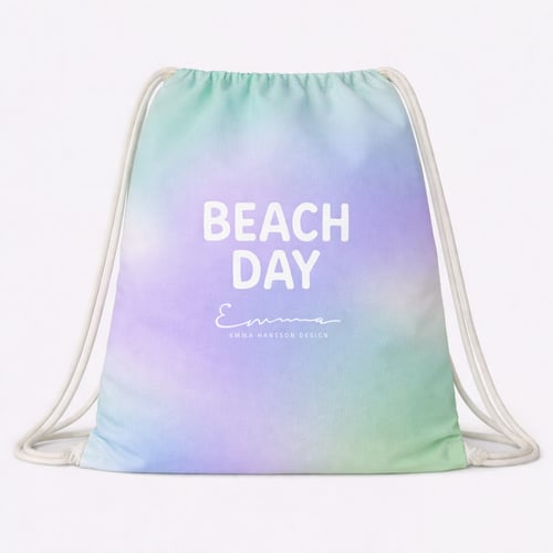 תיק שרוך איכותי מבד סופטי עם הדפסה צבעונית בעיצוב אישי