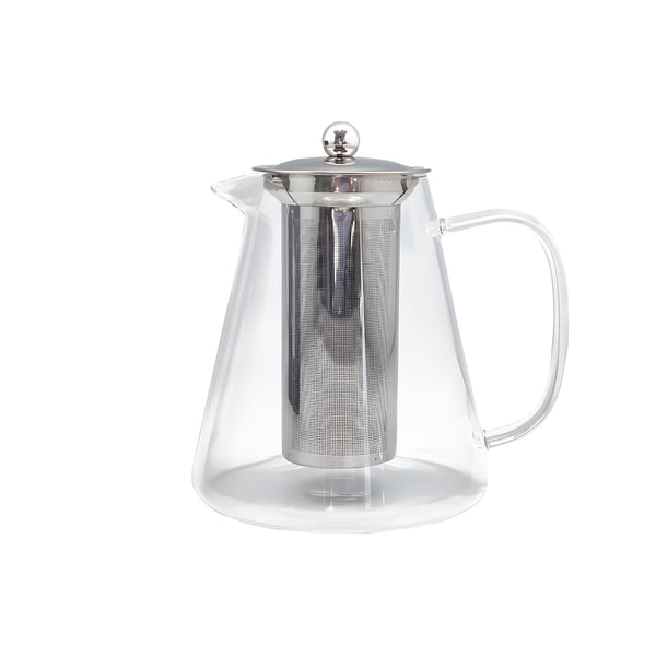 Stylish Glass Teapot with Stainless Steel Infuser