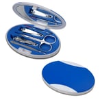 ערכה מניקור 5 חלקים עם מראה במארז פלסטי