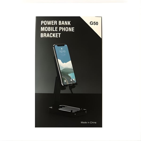 מעמד לטלפון נייד עם פאוור בנק וכבל מובנה 8000mAh