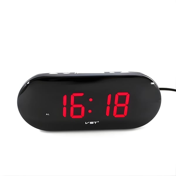 Red Digital Desktop Alarm Clock