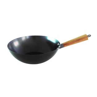 ווק קרבון קל NON STICK 30 ס"מ עם ידית עץ מבית סולתם
