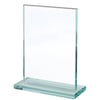 Rectangular Crystal Glass Award with Built-in Base