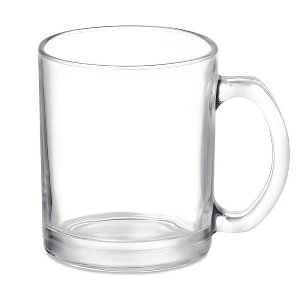 Glossy Glass Mug with Sublimation Coating - 300ml