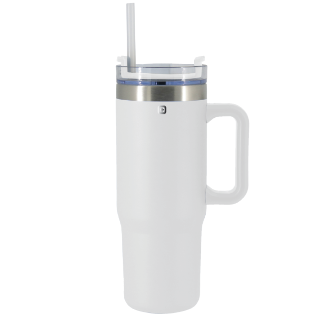 כוס תרמוס 900 מ״ל עם קש שומרת חום/קור מבית POLO SWISS SPACE