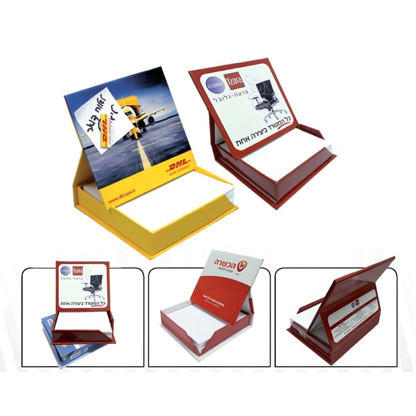 קופסת דפי ממו מעוצבת לתצוגה