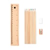 Wooden Stationery Set - 12-Piece Collection