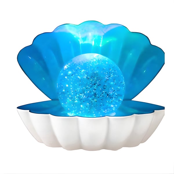 מנורת צדפה קסומה עם תאורת לד נצנצים