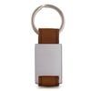 Luxury Metal and Faux Leather Keychain