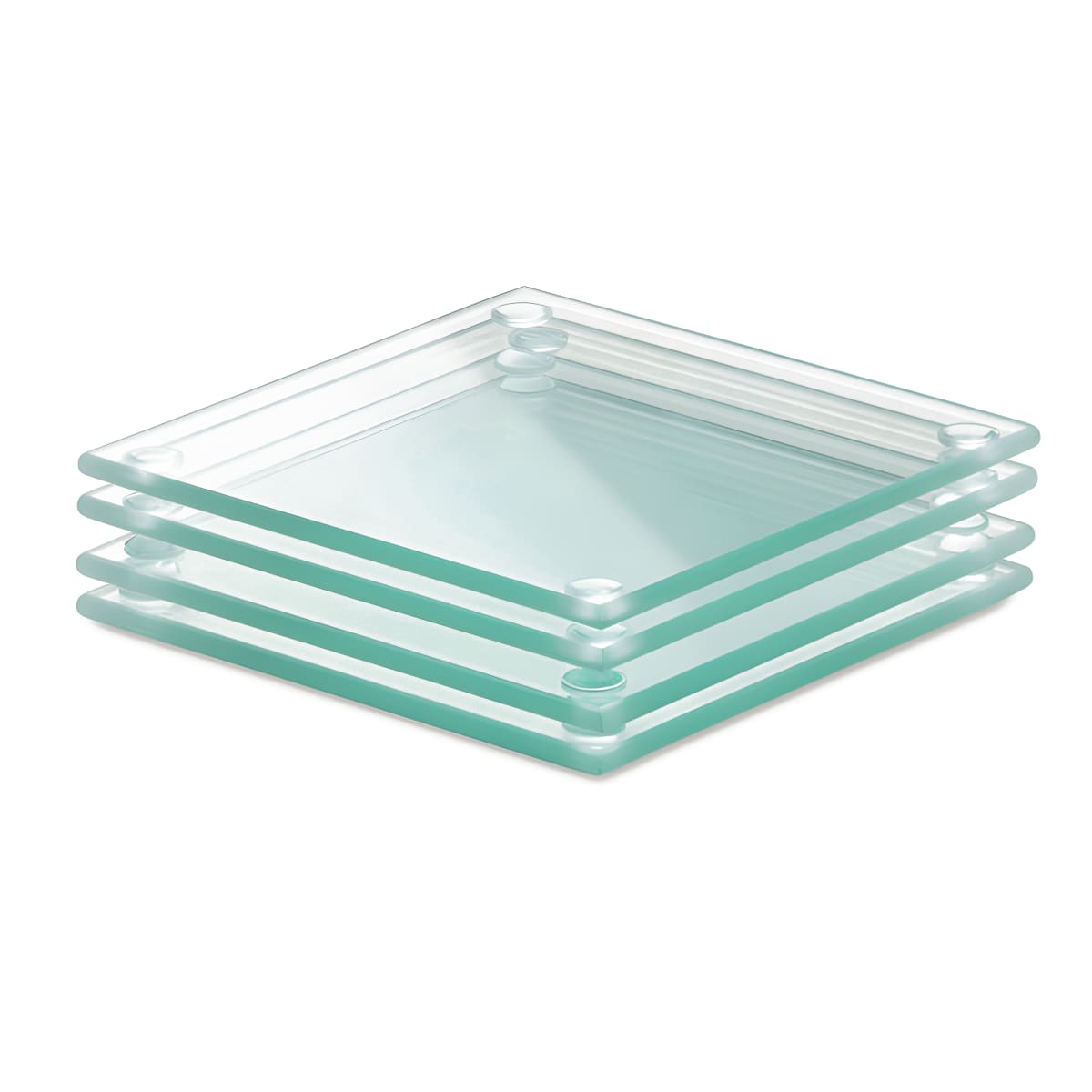 תחתיות זכוכית ממוחזרות - סט של 4