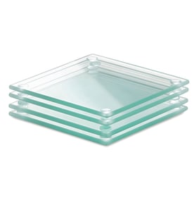 תחתיות זכוכית ממוחזרות - סט של 4