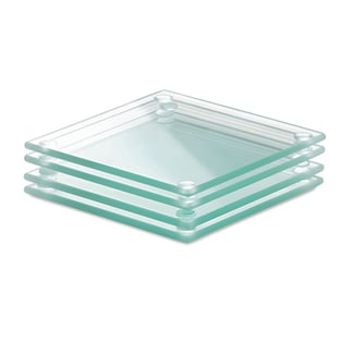 תחתיות זכוכית ממוחזרות - סט של 4