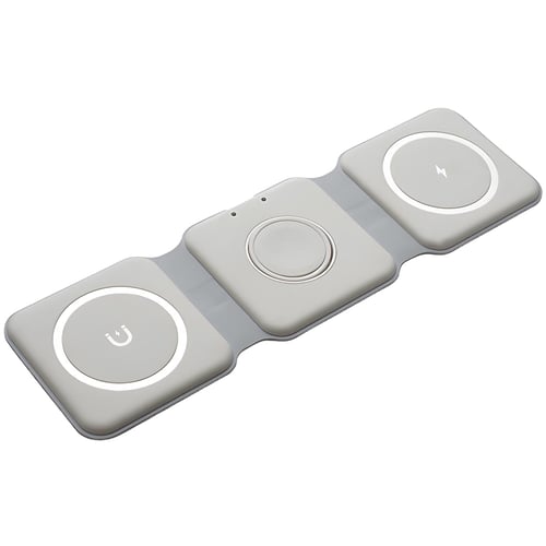 תחנת טעינה אלחוטית מתקפלת מהירה 3 ב-1 לנייד, שעון חכם ואוזניות