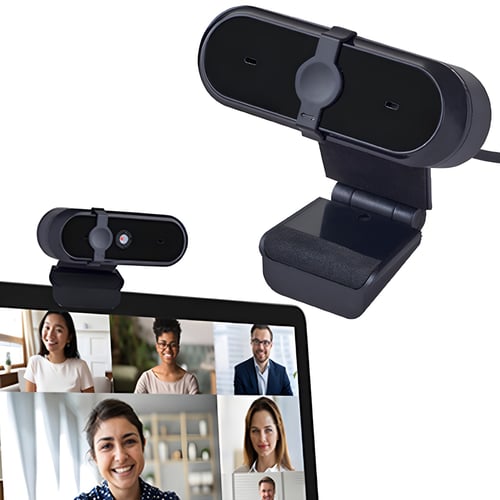 מצלמת רשת למחשב 1080P FULL HD עם מיקרופון מובנה ותריס ביטחון