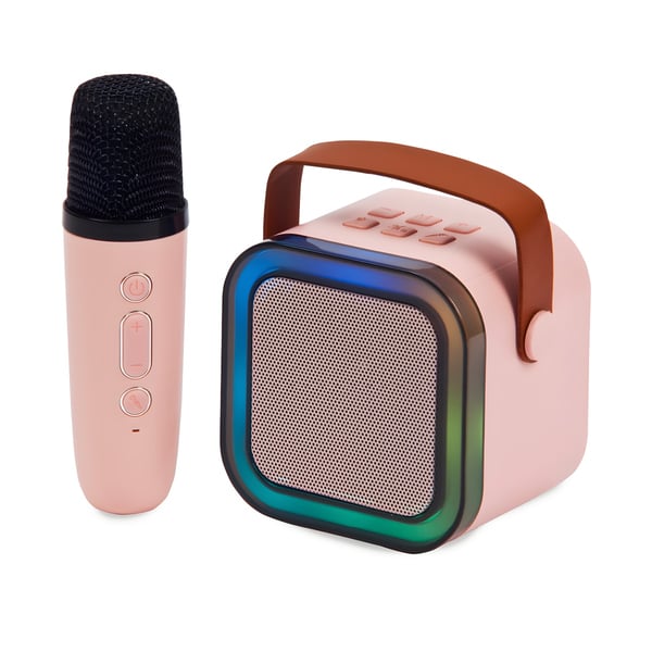 רמקול קריוקי רטרו עם מיקרופון וסוללה נטענת