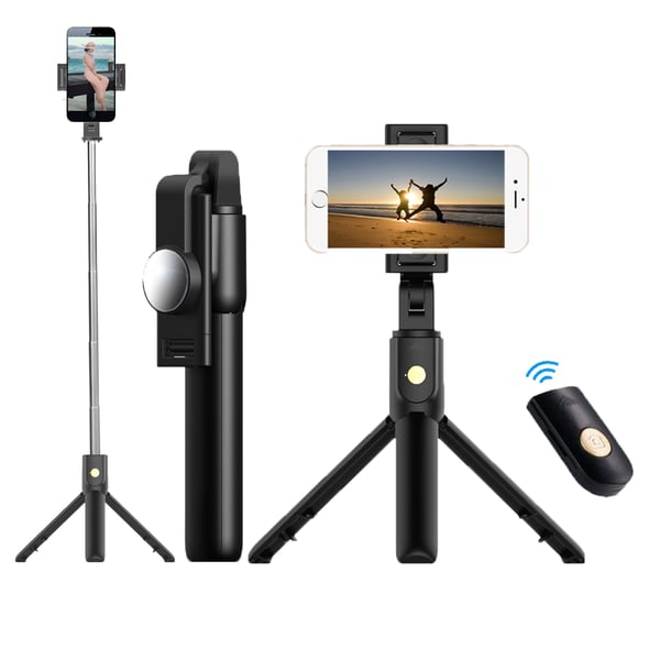 חצובה טלסקופית רב-שימושית עם שלט בלוטוס