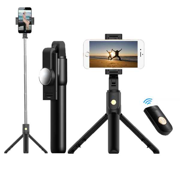 חצובה טלסקופית רב-שימושית עם שלט בלוטוס