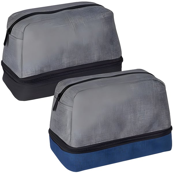 Compact Travel Toiletry Bag with Dual Compartments