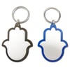 Plastic Hamsa Keychain with Aluminum Plate