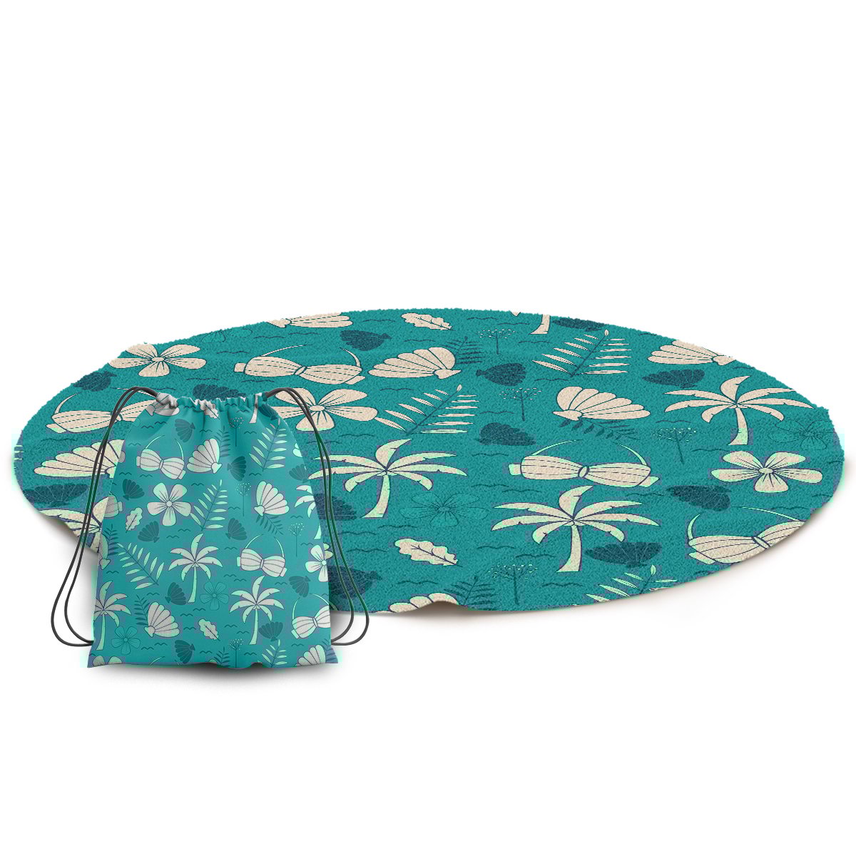 סט קיץ מושלם: מגבת עגלית עם תיק דרוזל בסטייל - מתנה עסקית מושלמת