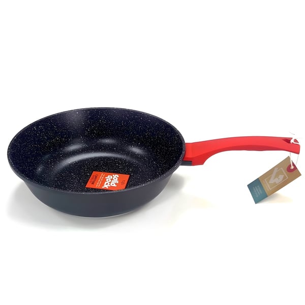 30cm Wok with Red Handle and Natural Stone Coating CAPSTONE