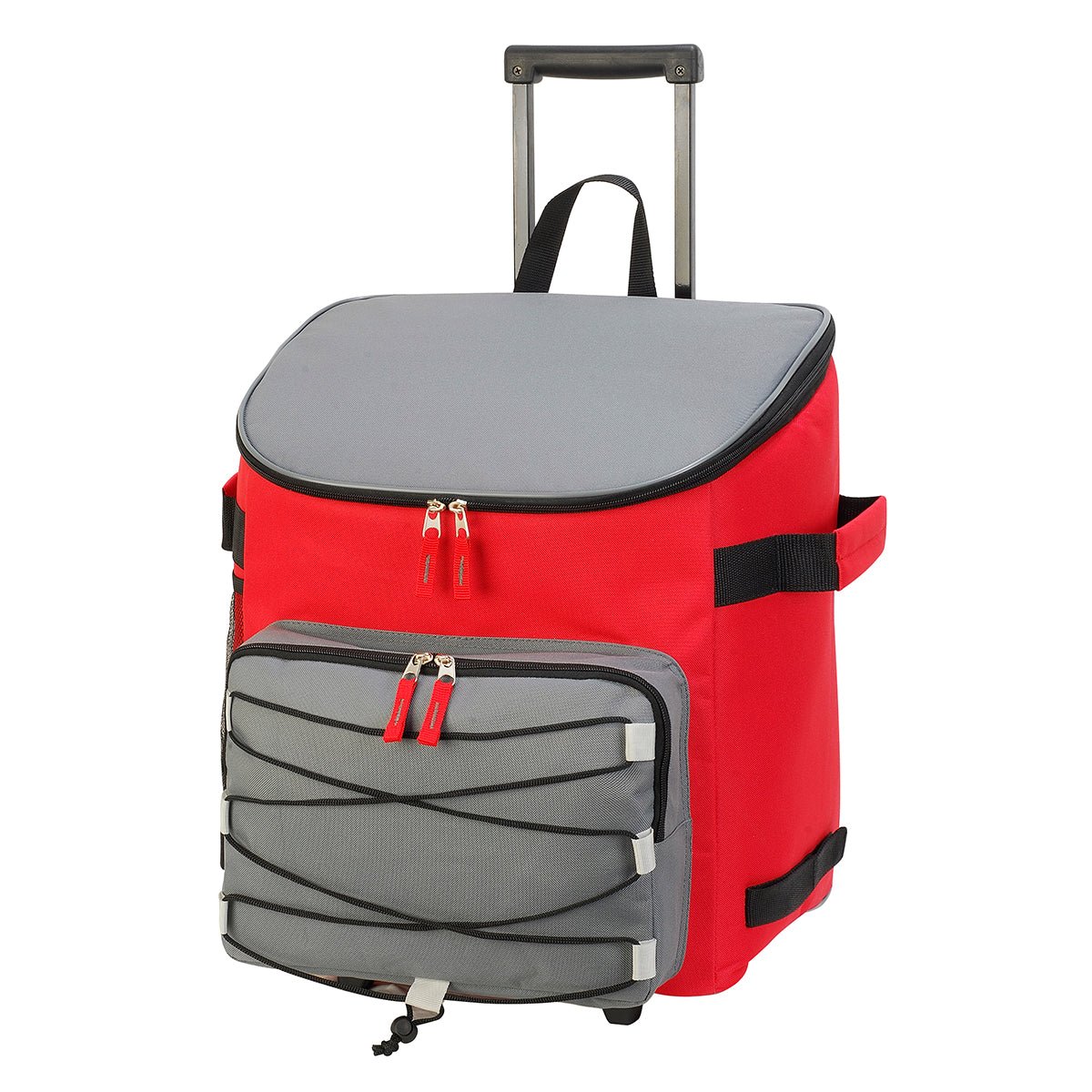 צידנית טרולי משפחתית גדולה עם ידית טלסקופית