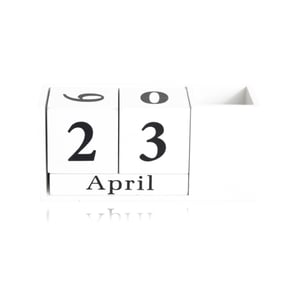 Wooden Desk Organizer with Calendar Cubes - Unique Corporate Gift