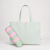 Stylish Canvas Beach Bag with Matching 140x140 Couples Towel
