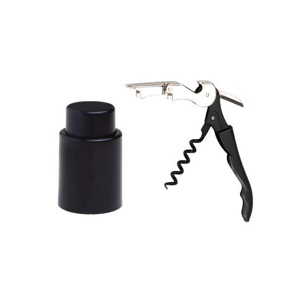 Professional Waiter's Corkscrew and Vacuum Pump Set with Wine Bottle Stopper - Amarone