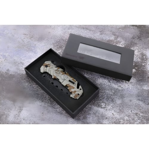 סכין מתקפלת טקטית מעוצבת בהדפס מנומר