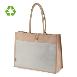 תיק יוטה משודרג בשילוב קנווס - קרלה