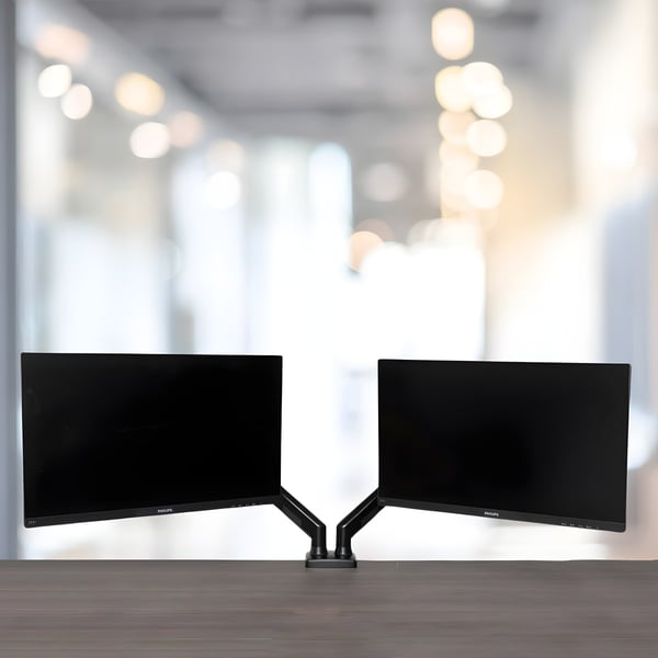 זרוע כפולה למסכי מחשב SLIDER DUAL – התאמה מושלמת מבית ד"ר גב