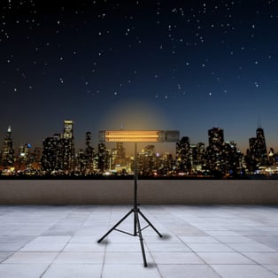 מקרן חום חזק עם נורת אמבר 2000W כולל חצובה