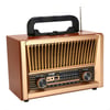Portable Vintage Radio with Bluetooth and LED Flashlight