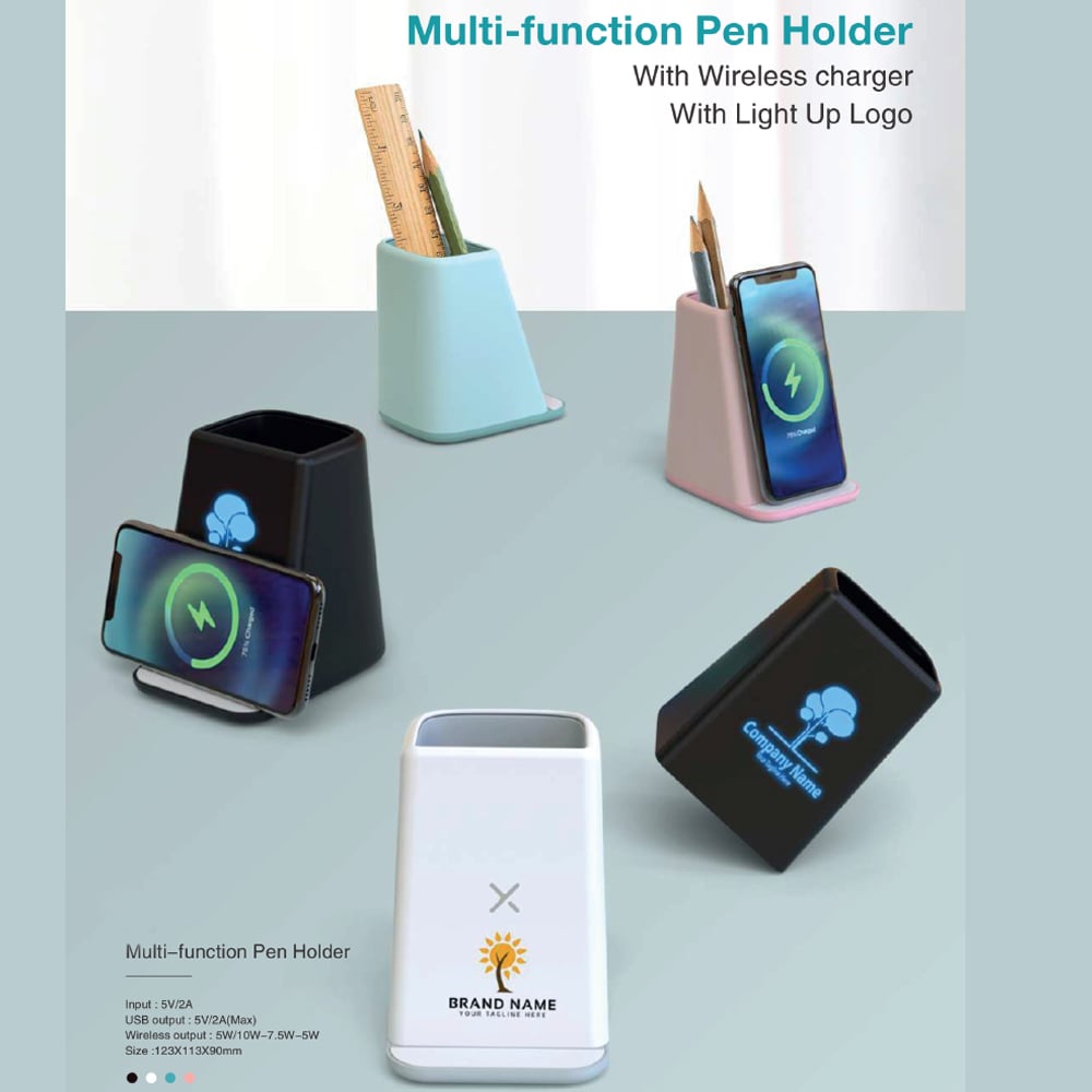 מתקן טעינה אלחוטי עם מחזיק עט