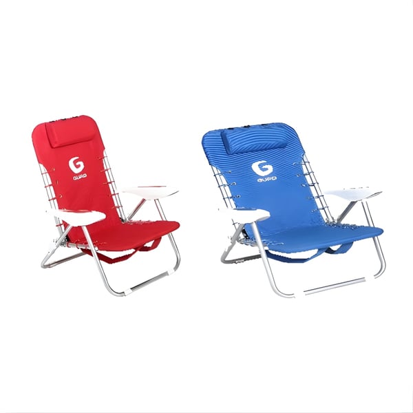 Red and Blue Steel Chairs - Comfort and Style